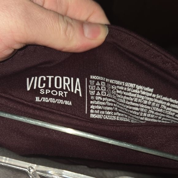 Victoria's Secret Sport Deep Burgundy High-Rise Leggings - Picture 2 of 4